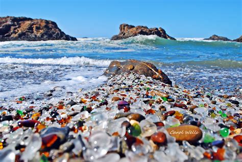 glass beach califórnia - hot beach